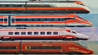 Treni alta velocità a 250 kmh direttissima RomaFirenze Frecciarossa Frecciarossa1000 Italo NTV [upl. by Perl]