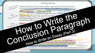 How to Write an Essay Conclusion Paragraph with Worksheet [upl. by Attelahs]