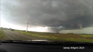 Twin Tornadoes  Pilger NE  June 16 2014 [upl. by Bigler]