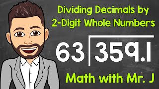 How to Divide Decimals by 2Digit Whole Numbers  Dividing Decimals  Math with Mr J [upl. by Nauqe]