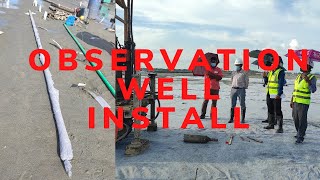 observation well installation  how to install observation well  Monitoring instruments [upl. by Normie]