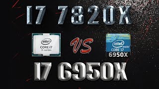 i7 7820X vs i7 6950X BENCHMARK  Hitman Total War Tomb Raider Far Cry  7ZIP Truecrypt X264 [upl. by Philan]