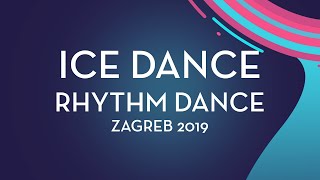 Maria Kazakova  Georgy Reviya GEO  Ice Dance Rhythm Dance  Zagreb 2019 [upl. by Sterrett927]