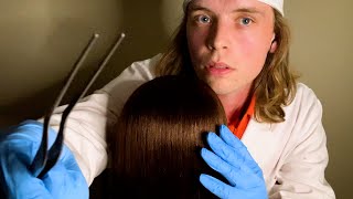 ASMR Lice Check amp Removal scalp exam ear to ear doctor roleplay whispering [upl. by Hasty]