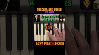 Toccata and Fugue EASY PIANO Lesson toccataandfugue pianotutorial pianolessons halloweenmusic [upl. by Saxela]