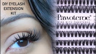 DIY Eyelash Extention Kit Pawotence from Amazon [upl. by Eirehs]