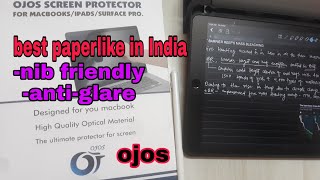 Paperlike matte screen protector review for ipad  OJOS screen protector  paperlike in India [upl. by Liatris]