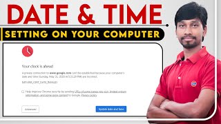 Computer Me Date and Time Kaise Set Kare  How To Fix Date and Time Error On Computer Permanently [upl. by Iren]