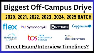 TCS Capgemini Harman Hiring  Biggest OffCampus Drive  2021 2022 2023 2024 2025 BATCH [upl. by Sakram]