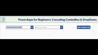 PowerApps for Beginners  Combo Box DropDown Distinc Cascading Selection [upl. by Ner497]