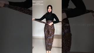 cara pakai rok lilit kain  link di KOMUNITAS YOUTUBE inspirasioutfit ootd rok roklilit short [upl. by Yokum]