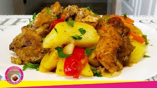 Картошка со свининой в духовке Лучшая картошка с мясом в рукаве [upl. by Llertniuq]