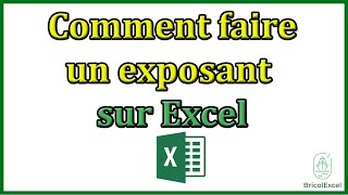 Comment faire un exposant sur Excel [upl. by Gillette]