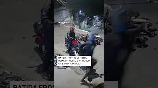 Batida frontal de motos deixa um morto e um ferido em Barra Mansa RJ shorts [upl. by Alehc]