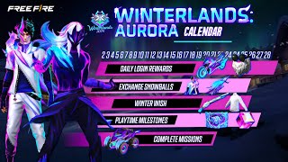 Winterland Event Free Fire 2024🤯  Free Fire New Event  Ff New Event Today  Upcoming new event ff [upl. by Geehan]