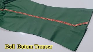 Bell bottom Trouser cutting and stitching step by step [upl. by Rebeka749]