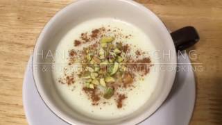 salep drink pudding  dessert recipe  sahlab recipe  winter drink  middle eastern sahlab drink [upl. by Lerual]