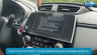 How To Fix Anti Theft Screen in Honda [upl. by Lacie]