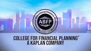 Accredited Behavioral Finance Professional Program  College for Financial Planning a Kaplan Co [upl. by Marelya]