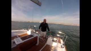 Beneteau Oceanis 38 walk through and sailing San Diego [upl. by Annehs]