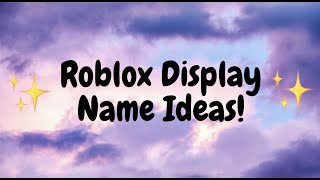 Display name ideas Roblox [upl. by Gnuhp871]