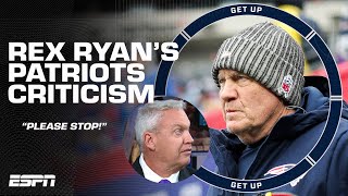 Bill Belichick PLEASE STOP  Rex Ryan BLASTS New England Mac Jones amp the Patriot Way 🗣️  Get Up [upl. by Anya946]