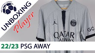 PSG Away Jersey 2223 Messi Kitgg1 Player Version Unboxing Review [upl. by Schonthal]