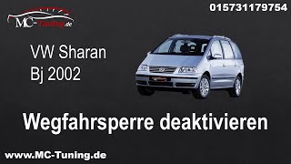 VW Sharan Wegfahrsperre deaktivieren  WFS umgehen [upl. by Kehr]