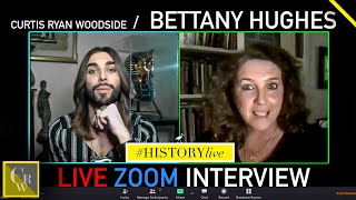 Bettany Hughes Live Interview with Curtis Ryan Woodside Aphrodite  other goddesses [upl. by Ahsenak]