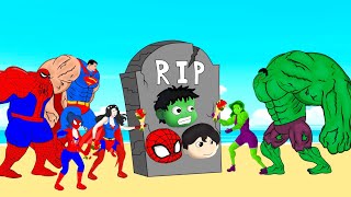 Rescue SUPERHERO Team Baby HULK amp SPIDERMAN SUPERMAN  Back from the Dead SECRET  FUNNY [upl. by Katherin]