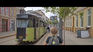 Poland Gorzów Wielkopolski tram ride from Borowskiego to Piaski [upl. by Tamas]