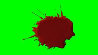 Blood splatter  free green screen [upl. by Eceinert]