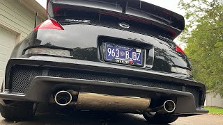 350Z Nismo Stune exhaust cold start and revs [upl. by Minardi]