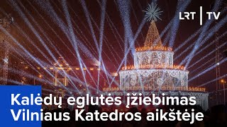 Kalėdų eglutės įžiebimas Vilniaus Katedros aikštėje  20231201 [upl. by Waylen196]