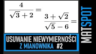 Usuwanie niewymierności z mianownika 2 [upl. by Ocnarf]