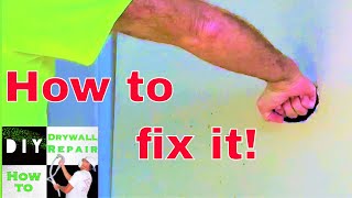 I was mad and punched the wall How to repair hole in wall tutorial [upl. by Oriane225]