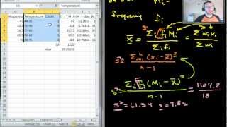 Numerical Measures  Grouped Data and Weighted Means [upl. by Herrington]