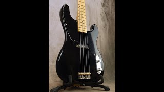 55 P Bass contour body quotBlackquot matching headstock by Alnus Bass 2023 [upl. by Anaicul]