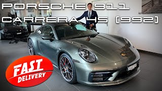 Taking delivery of green Porsche 911 Carrera 4S 992 [upl. by Jeffries473]