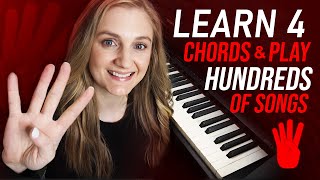 Learn 4 Chords amp Play HUNDREDS Of Songs On Piano [upl. by Bittner]