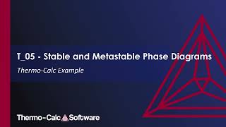 Example T05  Stable and Metastable Phase Diagrams [upl. by Ydne144]