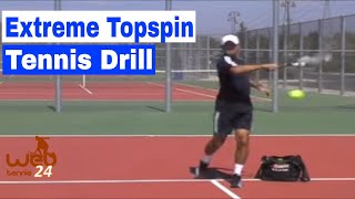 Extreme Topspin Tennis Drill  WebTennis24 [upl. by Nehpets15]