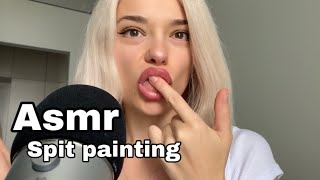 Asmr  fast and aggressive spit painting your make up ✨ [upl. by Schafer336]