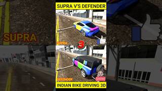 Supra vs defender ramp challenge indian bike driving 3d games trending shorts [upl. by Vullo]