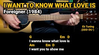 I Want to Know What Love Is  Foreigner 1984 Easy Guitar Chords Tutorial with Lyrics [upl. by Standford991]