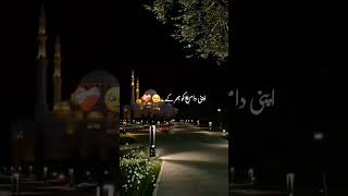 Tajdar e haram Naat 🥰  Atif Aslam Urdu Lyrics Naat Status Video 🖤  unfrezzmyaccount shorts [upl. by Ahsenit]