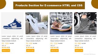 Built Product Section For ECommerce Website  HTML and CSS🔥 [upl. by Gruber]