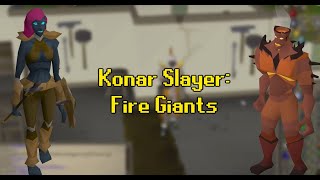 Slayer Guide  Konar Task Fire Giants Brimhaven Dungeon OSRS [upl. by Shelden302]