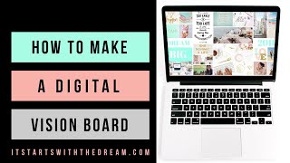 How to make a digital vision board  How to use Canva to create a vision board 2021 [upl. by Leiba]