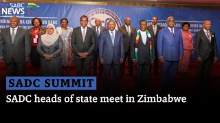 SADC Extraordinary Summit  SADC heads of state meet in Zimbabwe [upl. by Orpheus812]